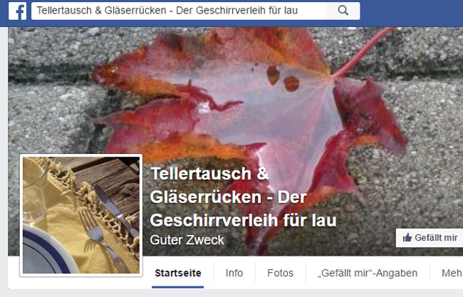 Facebook geschirrverleih