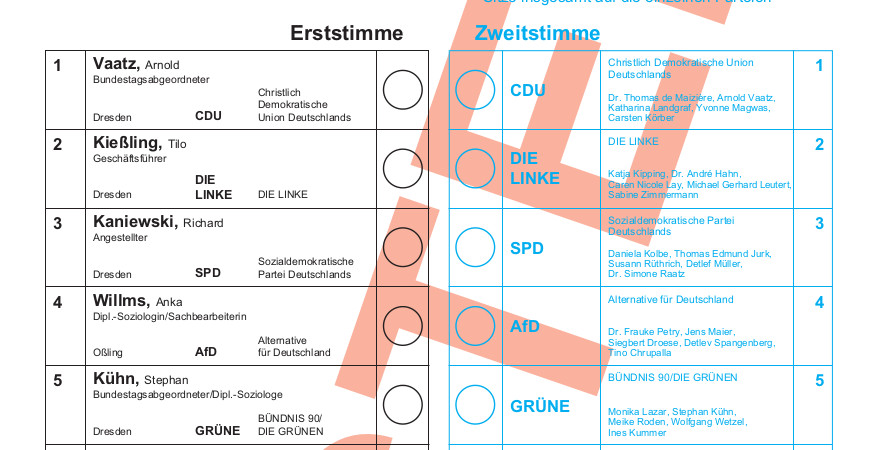 Stimmzettel_Wahlkreis 160_Muster