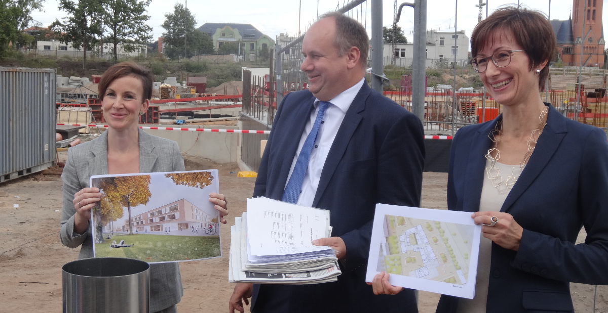 Schulcampus Grundsteinlegung hilbert