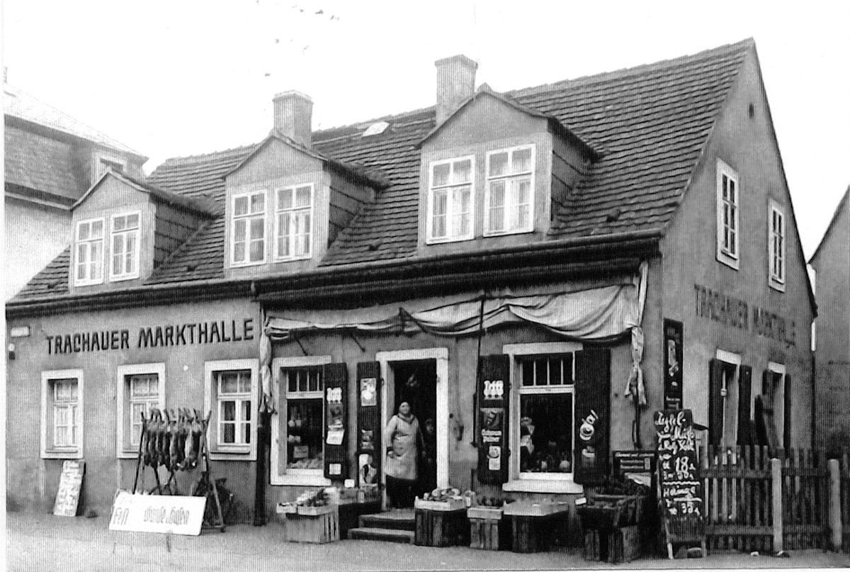 Trachau Leipziger Str. Nr. 242 Markthalle um 1930