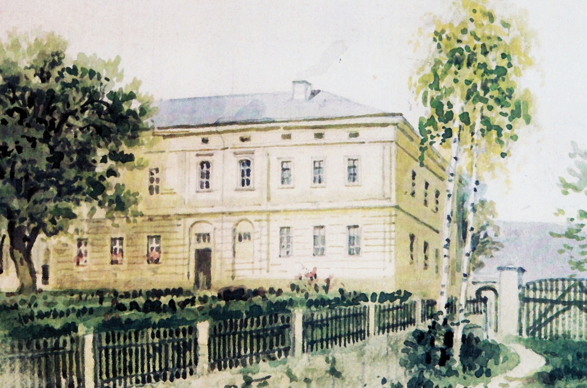 Trachau Schule Aquarell
