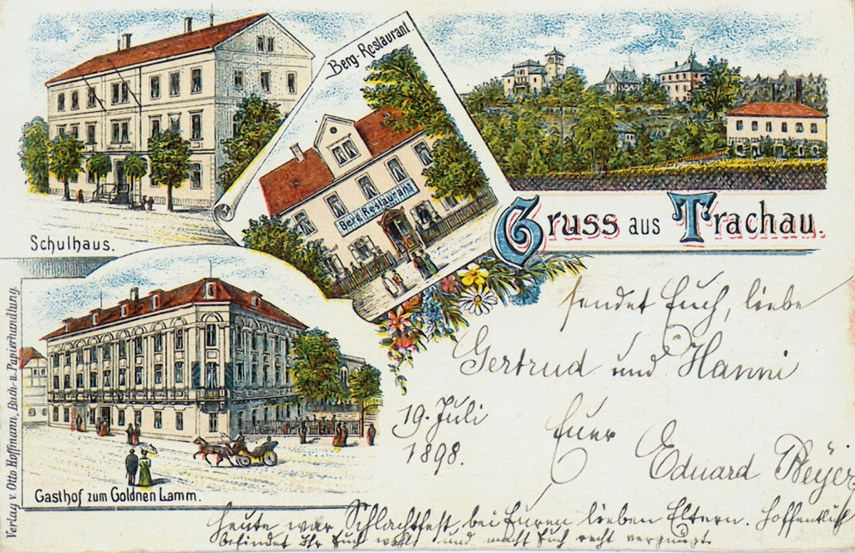 trachau schule postkarte