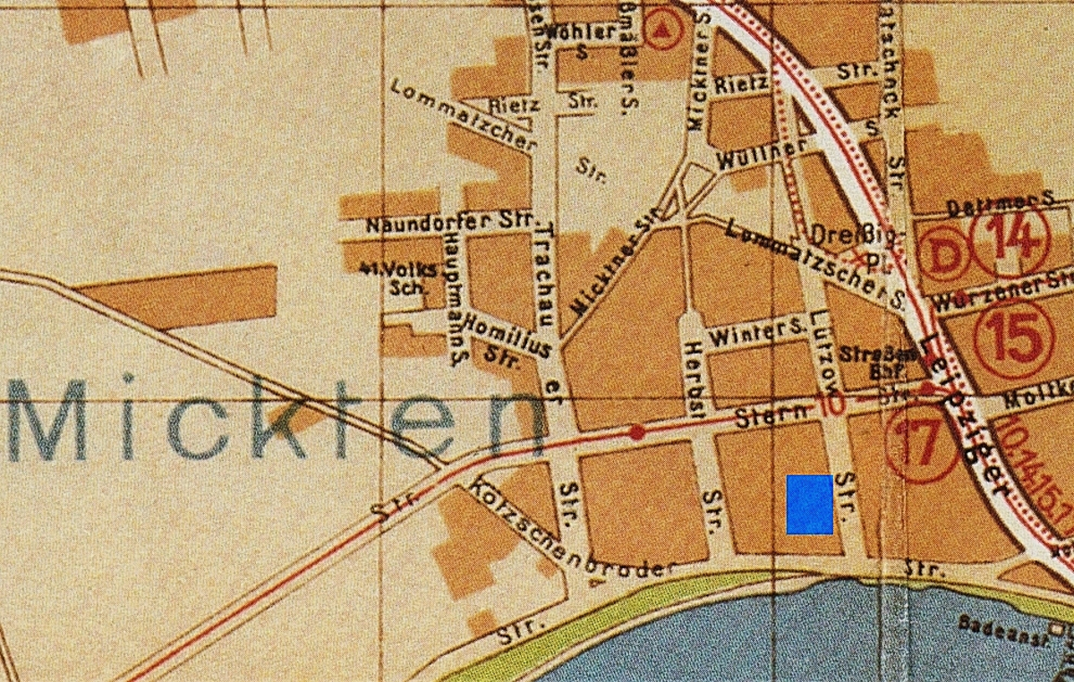 Cruse stadtplan 1928