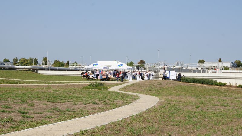 Feierliche Eröffnung der Erweiterung der Kaditzer Kläranlage