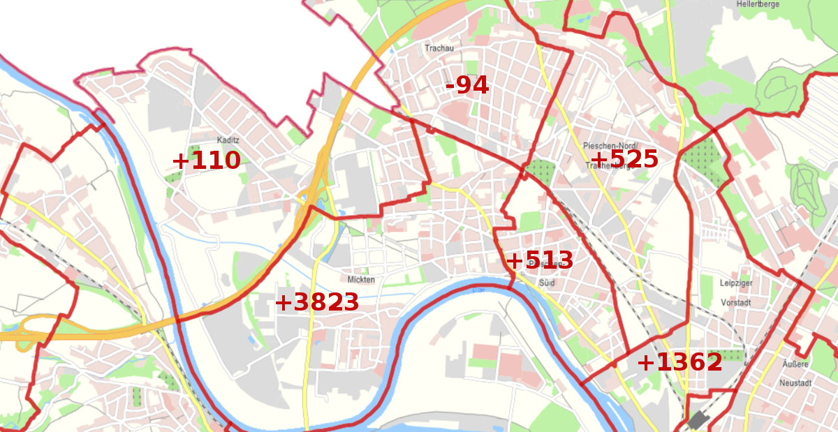 bevölkerungsprognose pieschen karte