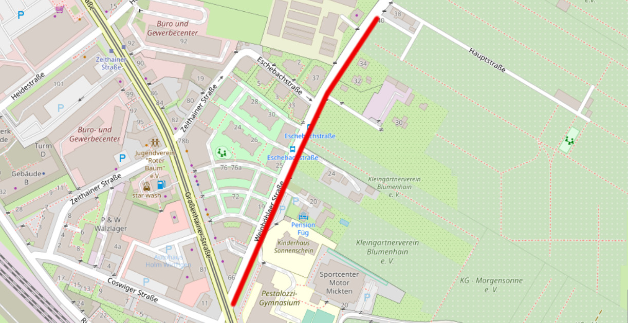 weinboehlaer strasse fussweg