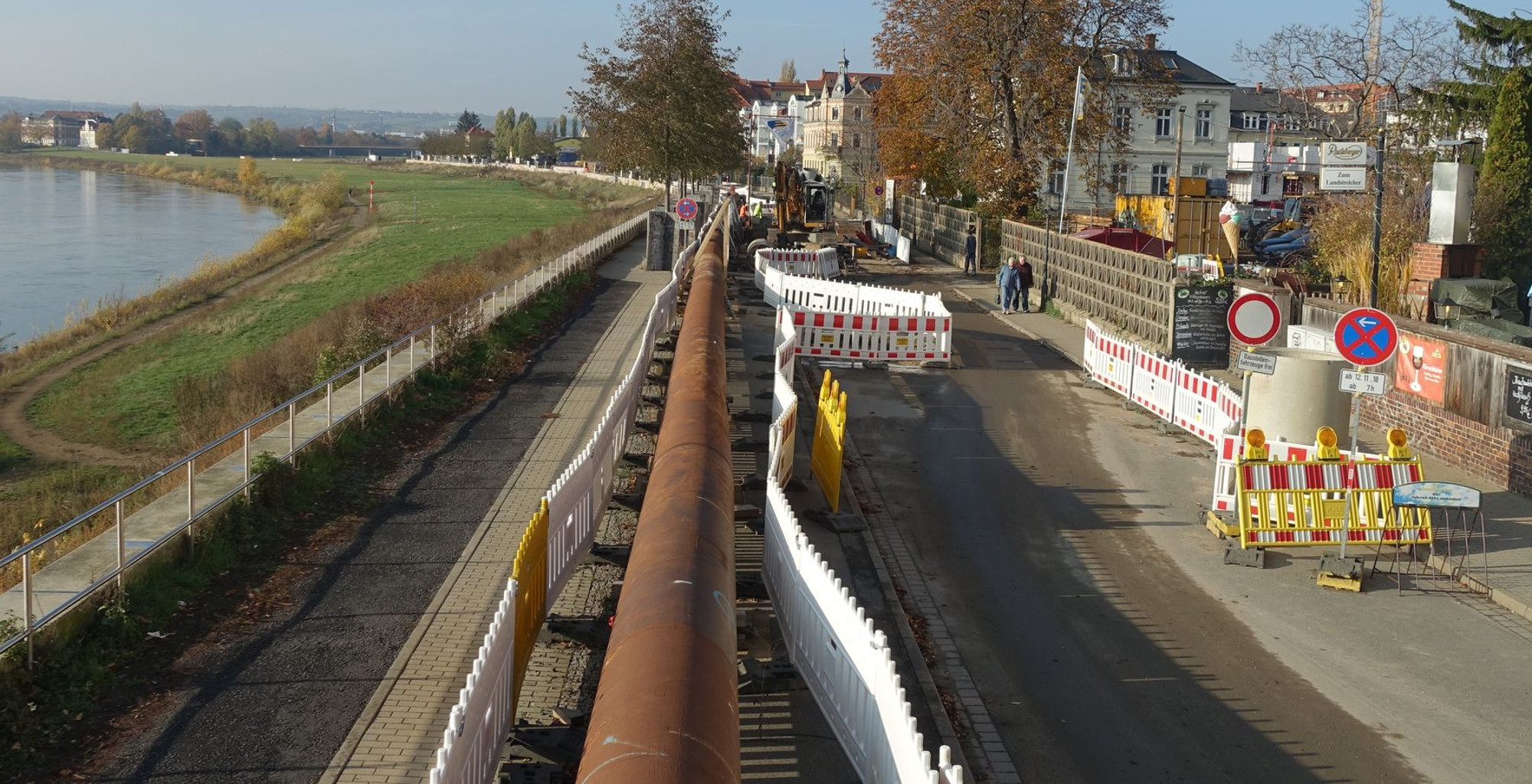Stadtentwässerung Kötzschenbroder Straße April