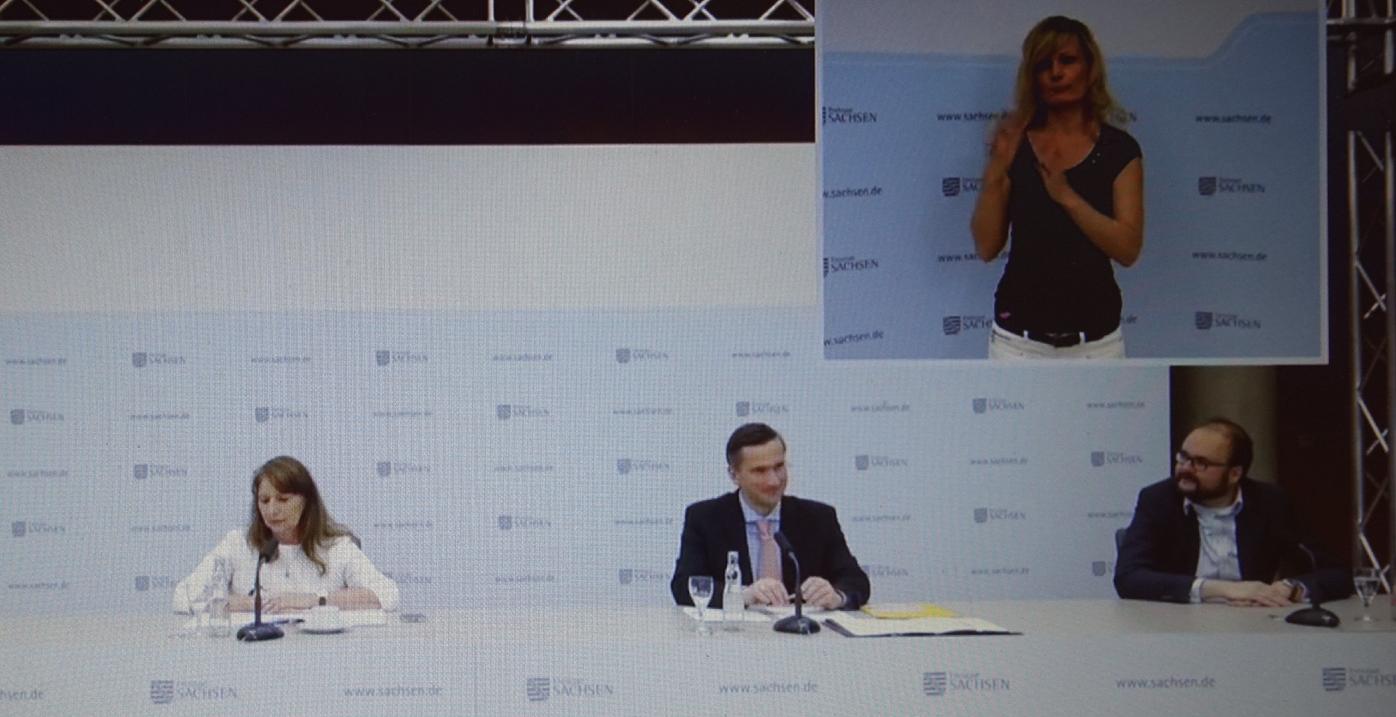 Petra Köpping, Martin Dulig und Christian Piwarz.