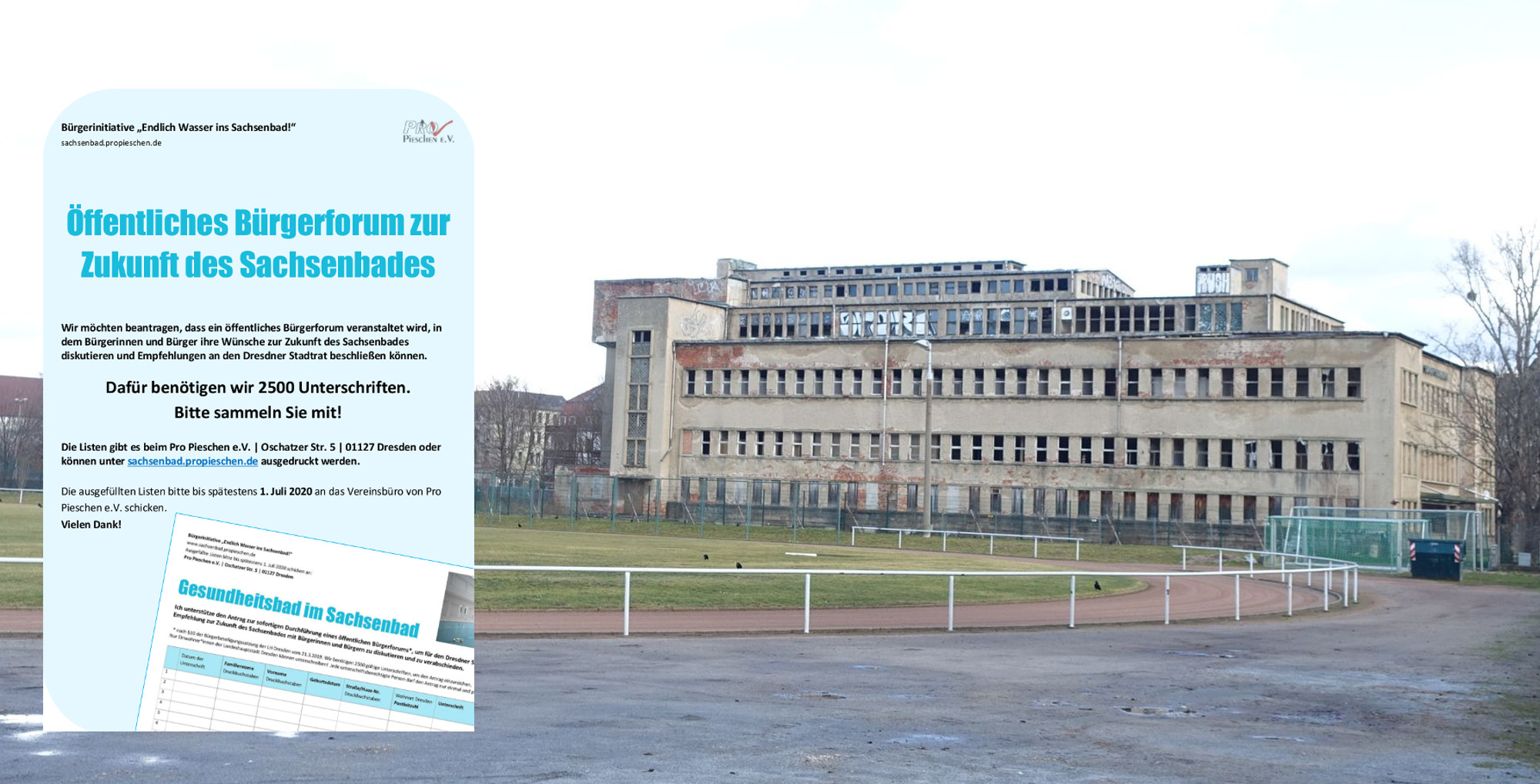 Sachsenbad Bürgerforum Unterschriften
