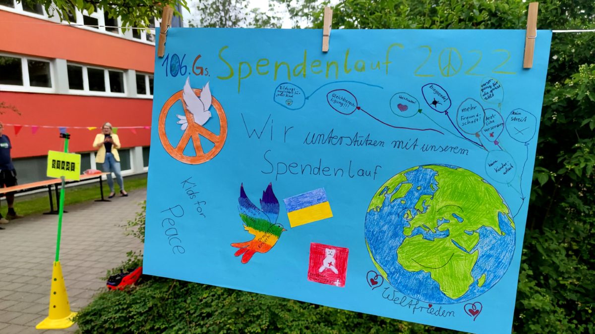 Plakat der Grundschülerinnen und Grundschüler - Foto: Maren Kaster