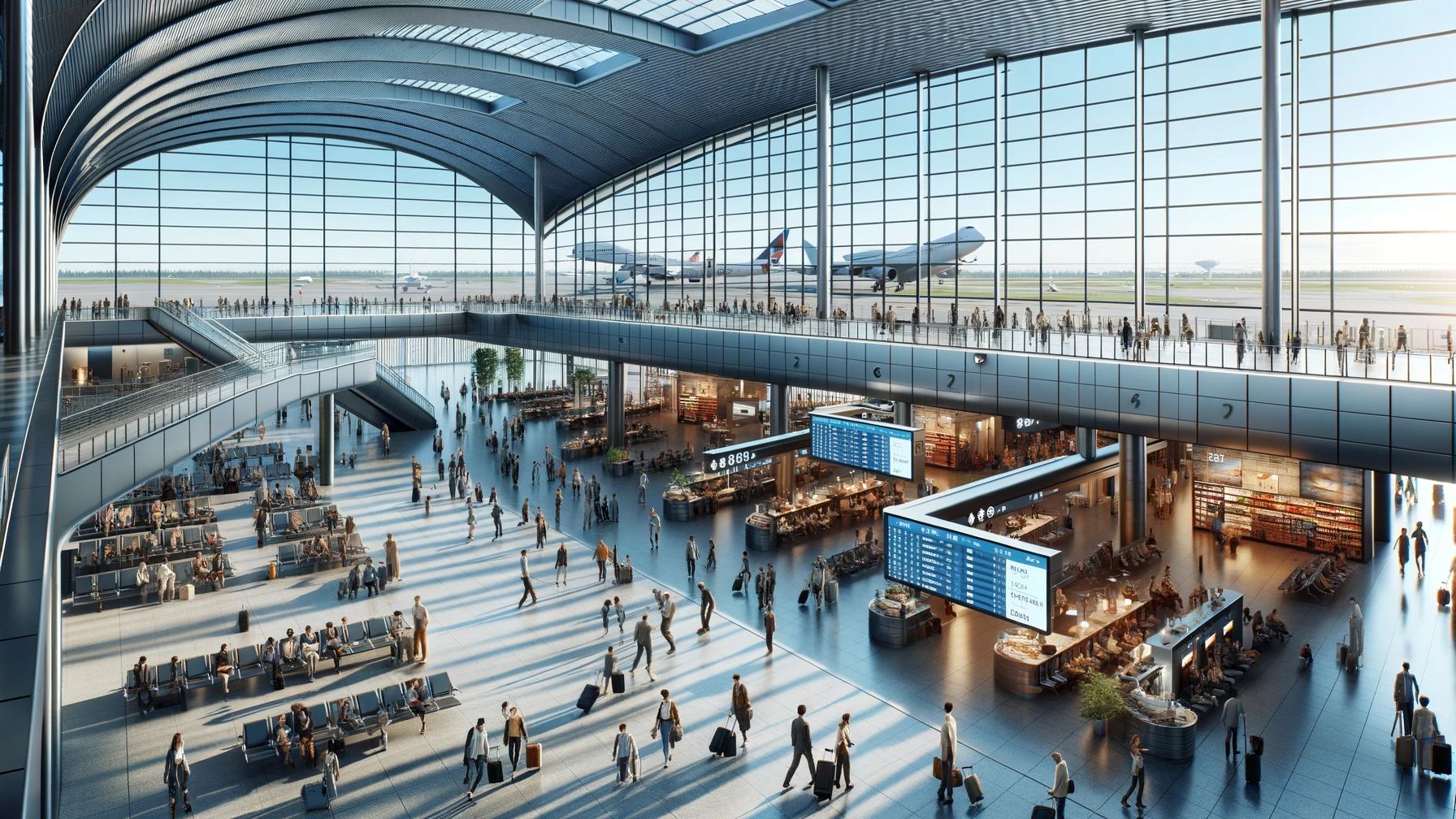 Flughafen - Symbolbild mit KI generiert.