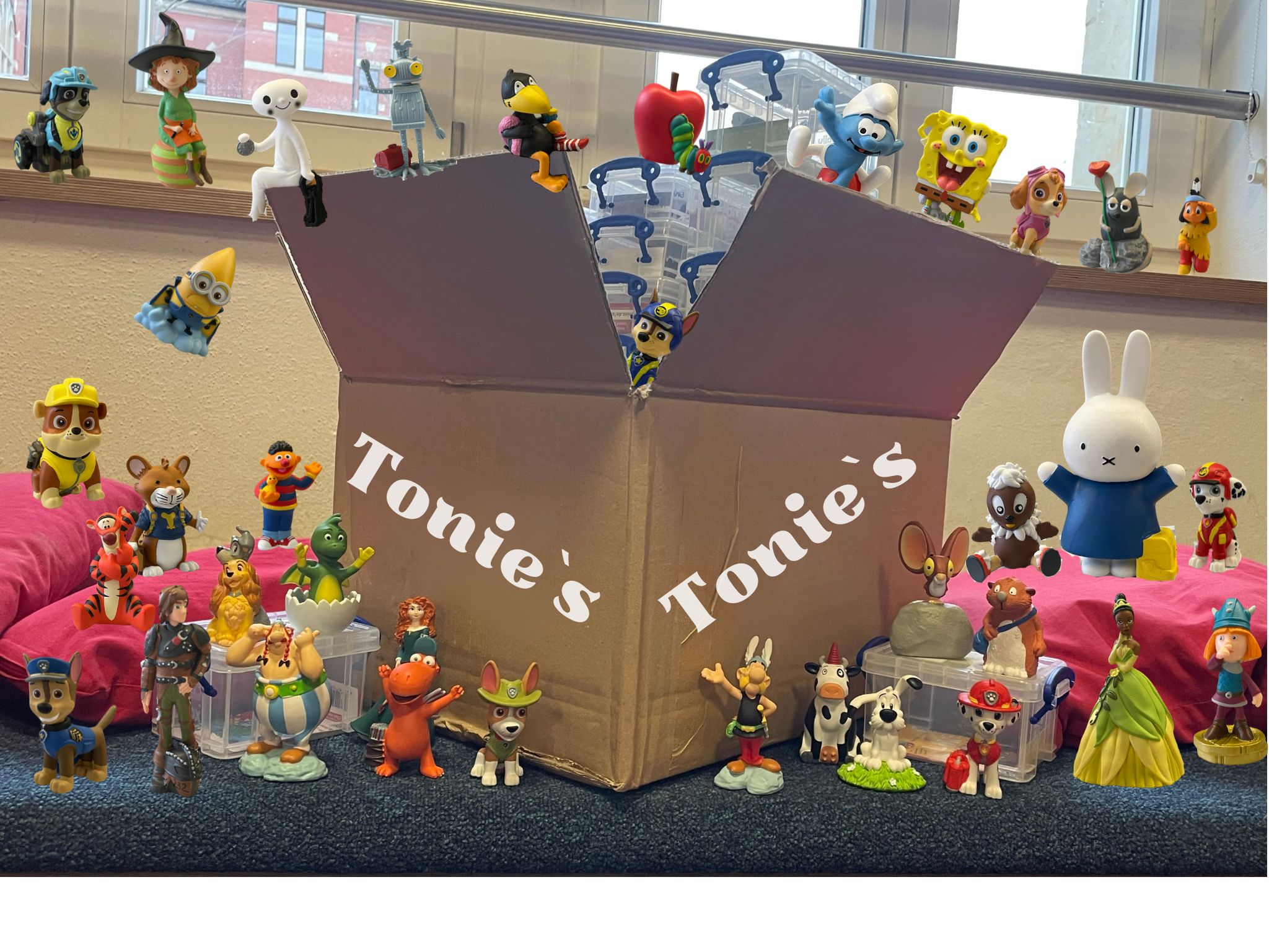 Die "Tonies" sind kleine, elektronische Figuren für Kinder, die in Verbindung mit einer "Tonie-Box" Geschichten erzählen oder Musik spielen. Foto: Bibliothek Dresden-Pieschen