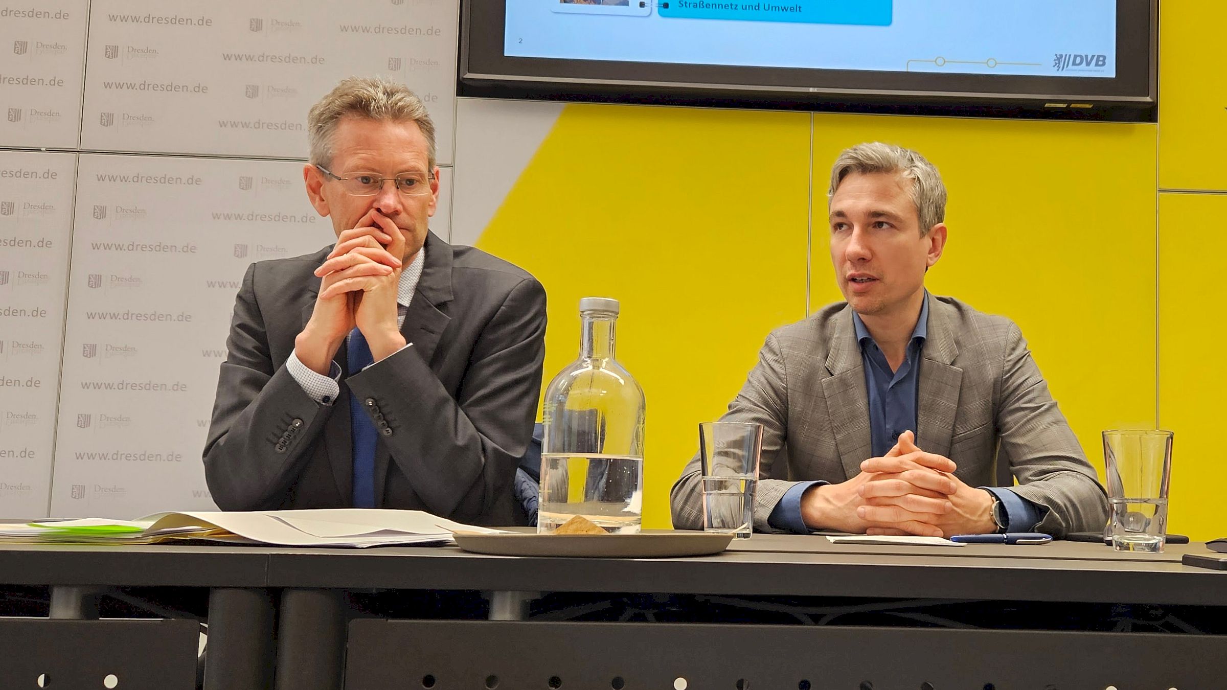 DVB-Vorstand Andreas Hemmersbach und Baubürgermeister Stephan Kühn (v.l.) - Foto: J. Frintert