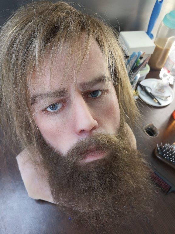 Teil des "Sitzenden Franken", von Stelling und ... für das Archäologische Museum in Xanthen angefertigt. Foto: Janine Stelling