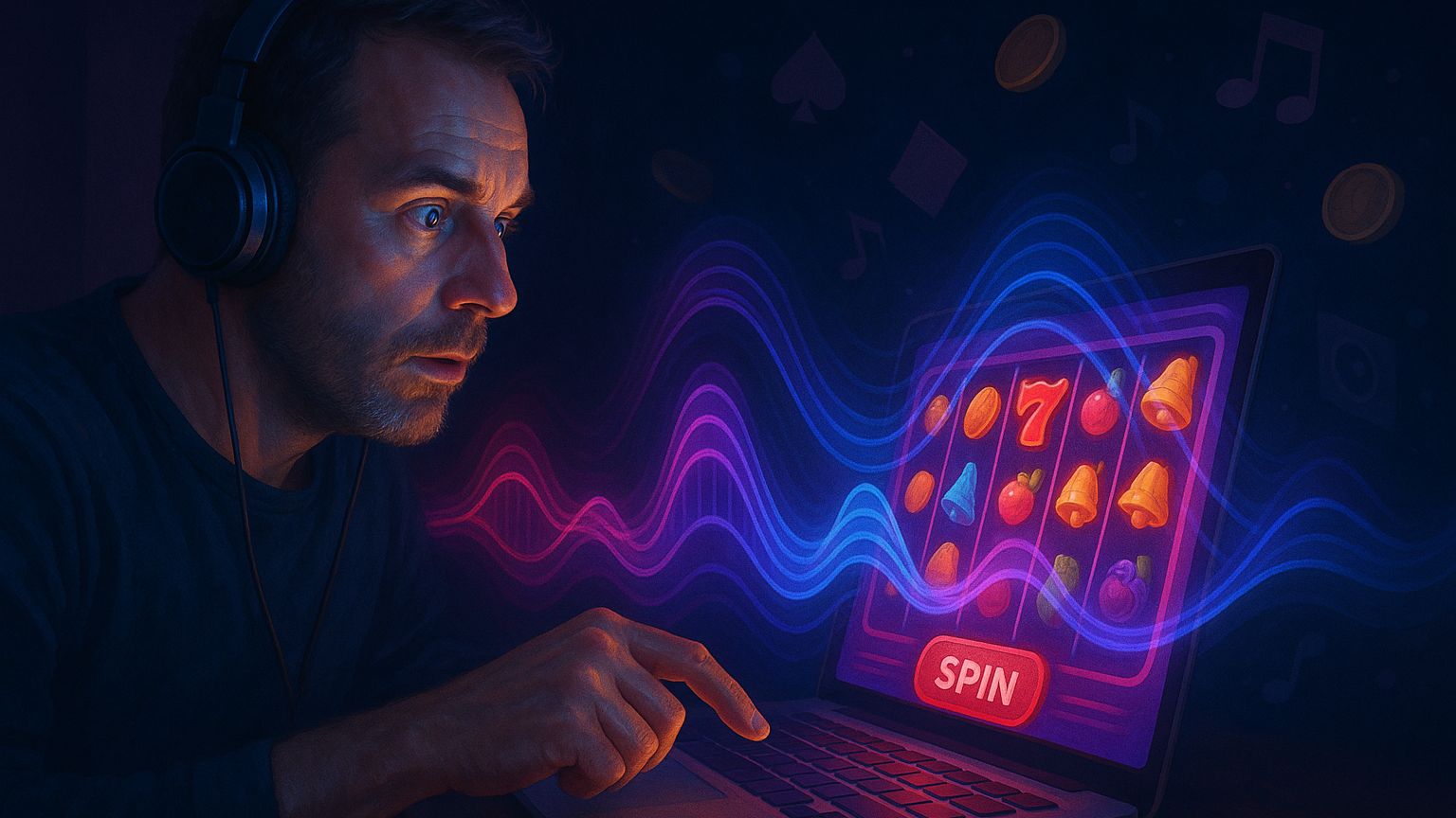 Wie unterschiedliche Musik das Spielverhalten im Online Casino beeinflusst – das meint Experte Thomas Kellner dazu - Foto: KI