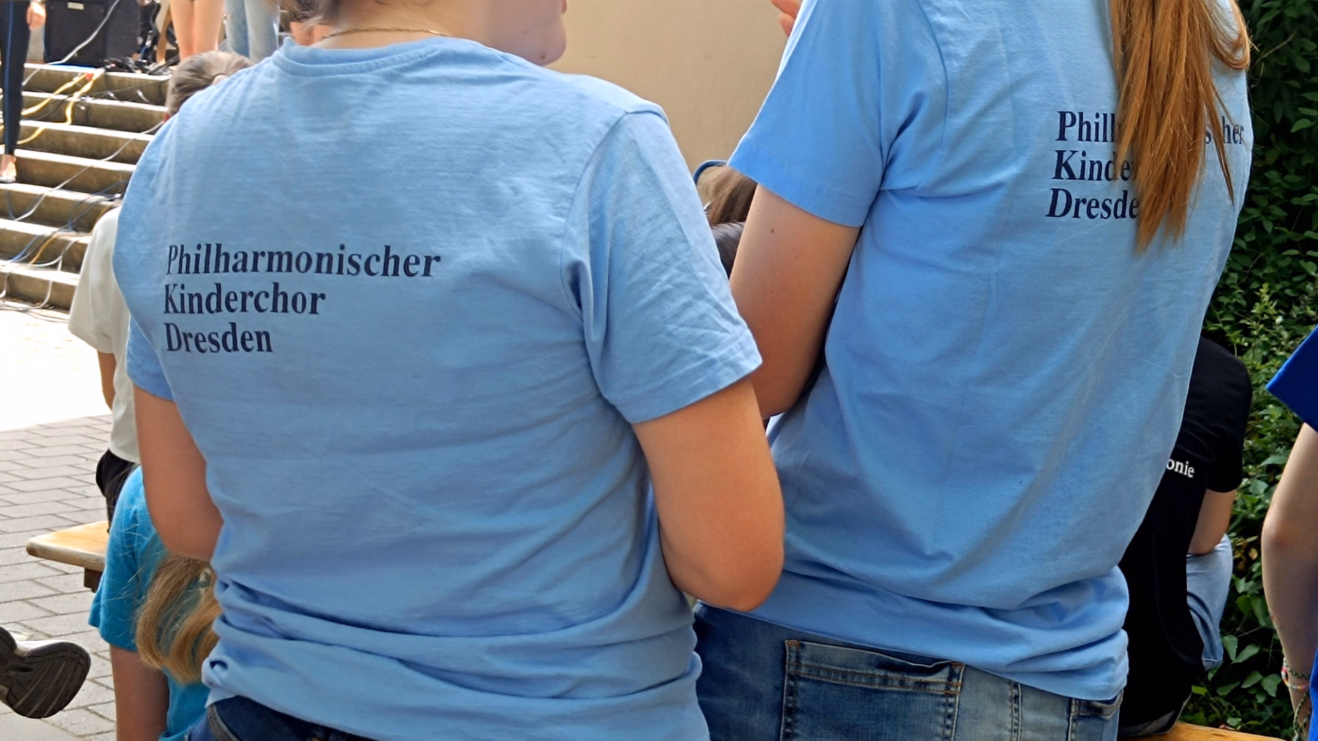 Sind jetzt Projektpaten: Mitglieder des Kinderchores der Dresdner Philharmonie waren bei der Aufnahme ins "Netzwerk" mit dabei.