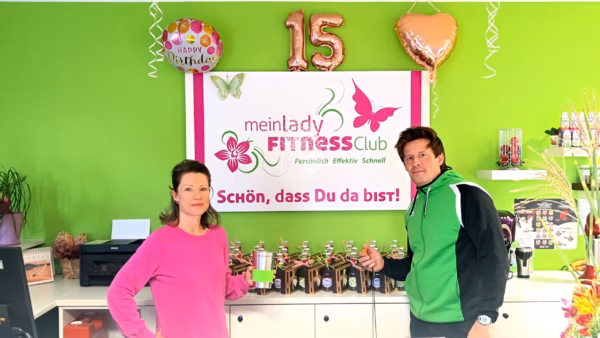 Den "Mein Lady Fitnessclub" am Trachenberger Platz führen Janet Rieger (l.) und Mario Latuszek (r.) mit viel Herz, Freude am Austausch und mütterfreundlichem Angebot.
