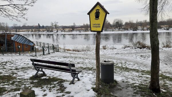 Auch neben der Lästerbank an der Lindenschänke steht ein solcher Mülleimer. Foto: J. Frintert