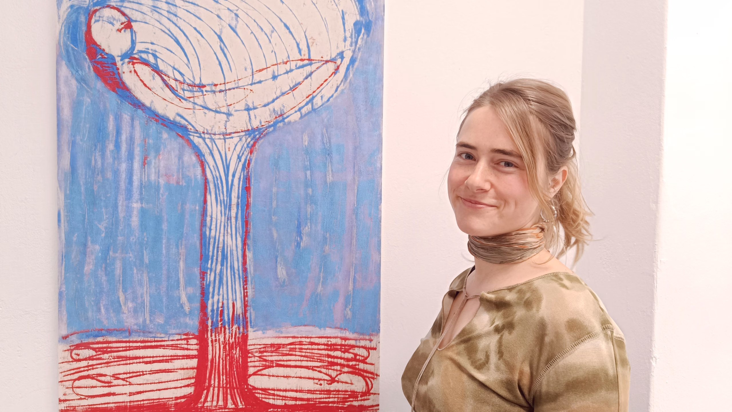 Svenja Landsiedel präsentiert in "Layers and layers and..." feinsinnige Monotypien, das sind Einmaldrucke mit graphischen Elementen. Foto: S. Reichel