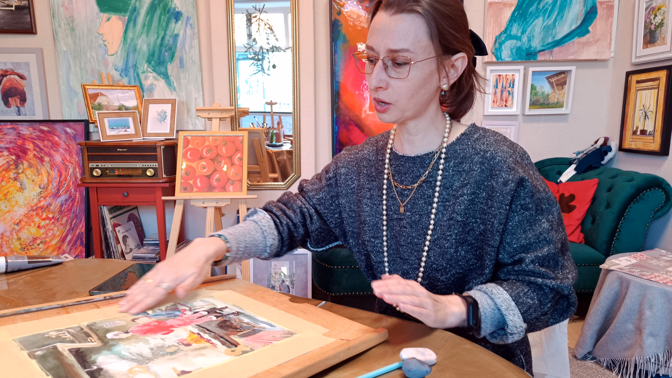 Seit 2018 führt die Künstlerin Svetlana Petrasch ein Atelier für Auftragsmalerei, Kurse und Illustration. Foto: S. Reichel