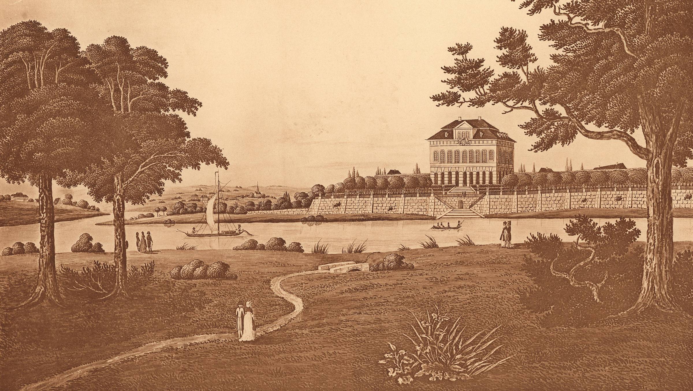 Schloss Übigau, Anfang des 19. Jahrhunderts