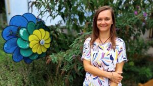 Neue Leitung für die Evangelische Kita „Himmelsblau“ in Pieschen Sarah Frisch leitet seit Anfang September die Kita „Himmelsblau“ in Pieschen - Foto: Diakonie Dresden